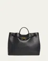 Bottega Veneta Andiamo Large Leather Tote Bag In Black