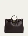 Bottega Veneta Andiamo Large Leather Tote Bag In Fondant