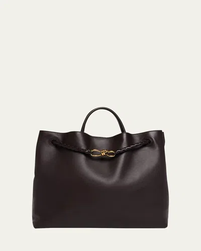 BOTTEGA VENETA ANDIAMO LARGE LEATHER TOTE BAG