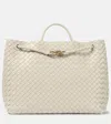 Bottega Veneta Andiamo Large Embellished Intrecciato Leather Tote In Neutrals