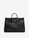 Bottega Veneta Large Andiamo Leather Top Handle Bag In Magnetic Closure