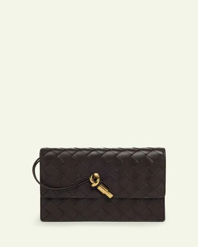 Bottega Veneta Andiamo Leather Chain Pouch Bag In Pink