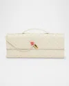 Bottega Veneta Andiamo Leather Clutch Bag In Gray
