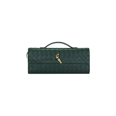 Pre-owned Bottega Veneta Andiamo Long Clutch 'emerald Green/brass' | Women's Size Onesize