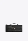 Bottega Veneta Long Andiamo Clutch Bag With Handle In Black
