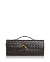 Bottega Veneta "let's Go" Clutch In Fondant/brass