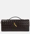 Bottega Veneta Long Andiamo Clutch Bag With Handle In Green
