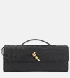 Bottega Veneta Long Andiamo Clutch Bag With Handle In Black-m Brass