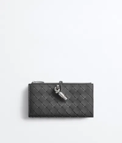 Bottega Veneta Andiamo Long Wallet In Obsidian Grey