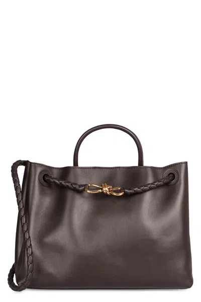 Bottega Veneta Medium Andiamo Top Handle Bag In Brown