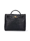Bottega Veneta Black Medium Andiamo Bag In Red