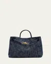 Bottega Veneta Andiamo Medium Boucle Denim Tote Bag