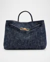 Bottega Veneta Andiamo Medium Boucle Denim Tote Bag