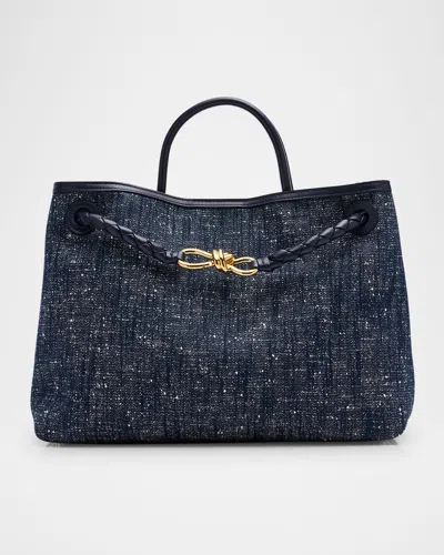 Bottega Veneta Andiamo Medium Boucle Denim Tote Bag