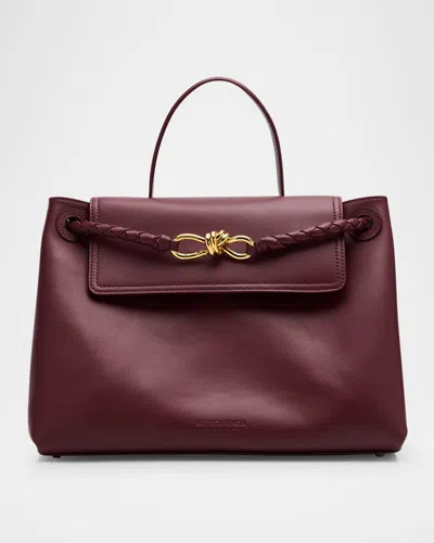 BOTTEGA VENETA ANDIAMO MEDIUM LEATHER TOP-HANDLE BAG