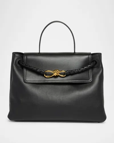 BOTTEGA VENETA ANDIAMO MEDIUM LEATHER TOP-HANDLE BAG