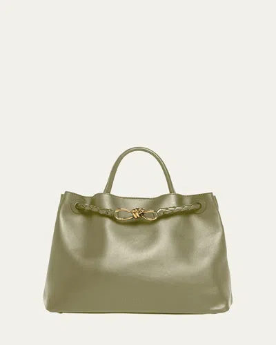 Bottega Veneta Andiamo Medium Leather Tote Bag In Butterscotch