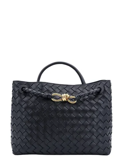 Bottega Veneta Andiamo Medium Shoulder Bag In Black