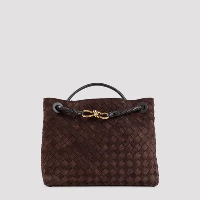 Bottega Veneta Andiamo Medium Suede Bag In Brown