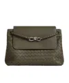 Bottega Veneta Leather Andiamo Messenger Bag In Brown