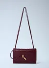 Bottega Veneta Andiamo Messenger Crossbody Bag In Burgundy