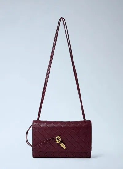 Bottega Veneta Andiamo Messenger Crossbody Bag In Burgundy