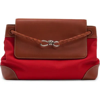 Bottega Veneta Andiamo Mixed Media Messenger Bag