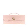 Bottega Veneta Long Andiamo Intrecciato Leather Clutch In Pink