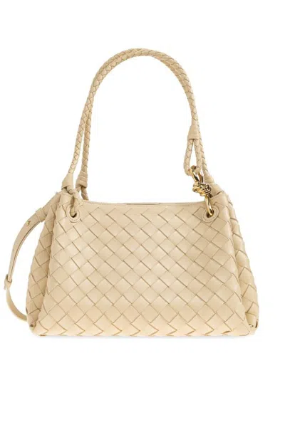 Bottega Veneta Andiamo Parachute Handbag In Blue