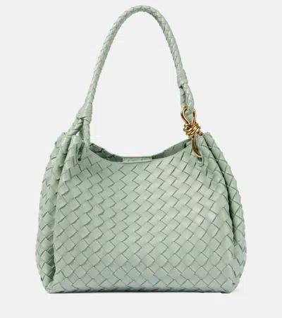 Bottega Veneta Parachute Large Intrecciato Leather Shoulder Bag In Green