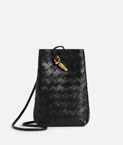 Bottega Veneta Andiamo Phone Pouch In Black