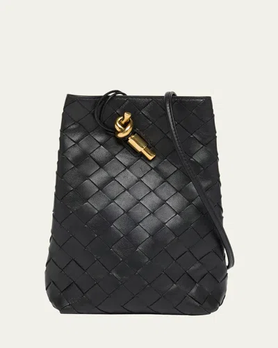 Bottega Veneta Andiamo Phone Pouch Crossbody Bag In Black