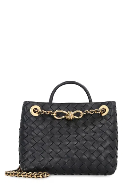 Bottega Veneta Andiamo Piccola Con Catena Bag In Black