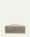 Bottega Veneta Andiamo Python Long Clutch Bag In Drizzle-muse Brass