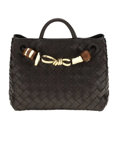Bottega Veneta Andiamo Shoulder Bag In Black
