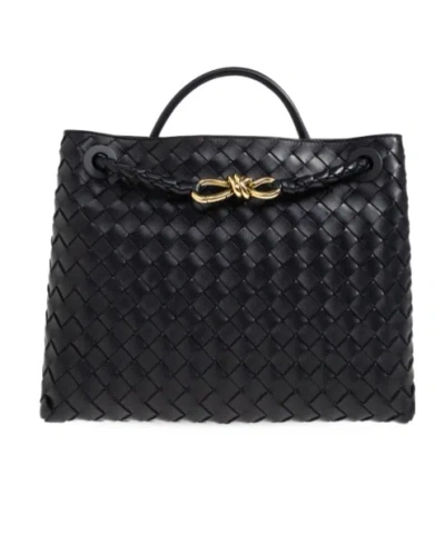 Bottega Veneta Andiamo Shoulder Bag In Black