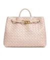 Bottega Veneta Small Leather Andiamo Shoulder Bag In Nude