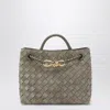 Bottega Veneta Andiamo Small Bag Cypress Colour In Suede