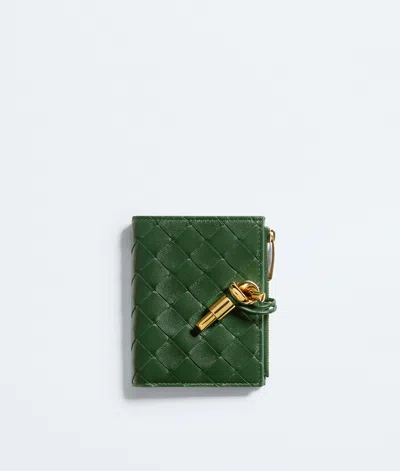 Bottega Veneta Bottega  Veneta Andiamo Small Bi-fold Wallet In Green