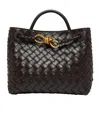 Bottega Veneta Women Andiamo Small Leather Crossbody Bag With Intrecciato Motif In Black