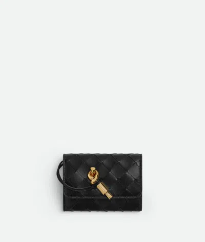 Bottega Veneta Kleines Andiamo Portemonnaie In Black