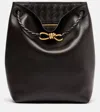 Bottega Veneta Andiamo Small Leather Bucket Bag In Brown