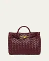 Bottega Veneta Andiamo Small Leather Top-handle Bag In Burgundy