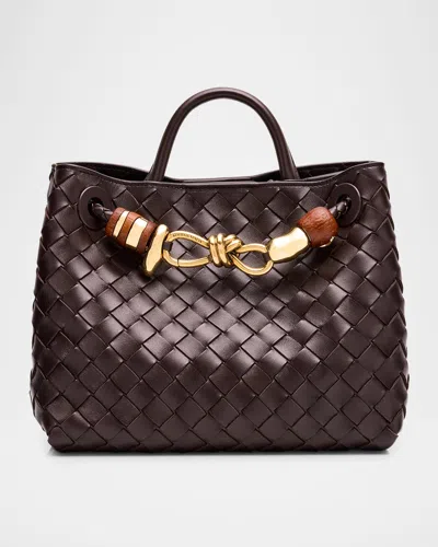 Bottega Veneta Andiamo Small Leather Top-handle Bag In Pink