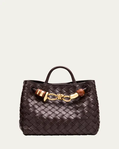 BOTTEGA VENETA ANDIAMO SMALL LEATHER TOP-HANDLE BAG