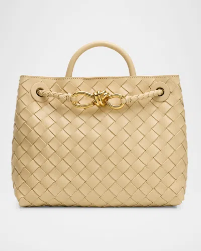 BOTTEGA VENETA ANDIAMO SMALL LEATHER TOP-HANDLE BAG