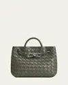 Bottega Veneta Andiamo Small Leather Top-handle Bag In Pickle