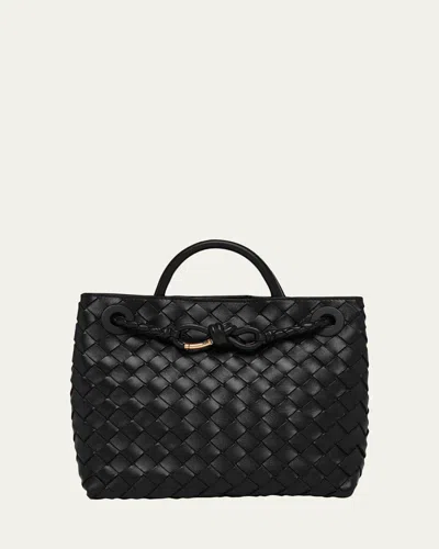 Bottega Veneta Andiamo Small Leather Tote Bag In Black