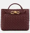 Bottega Veneta Andiamo Small Leather Tote Bag In Burgundy