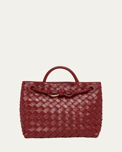 Bottega Veneta Andiamo Small Leather Tote Bag In Lava Red